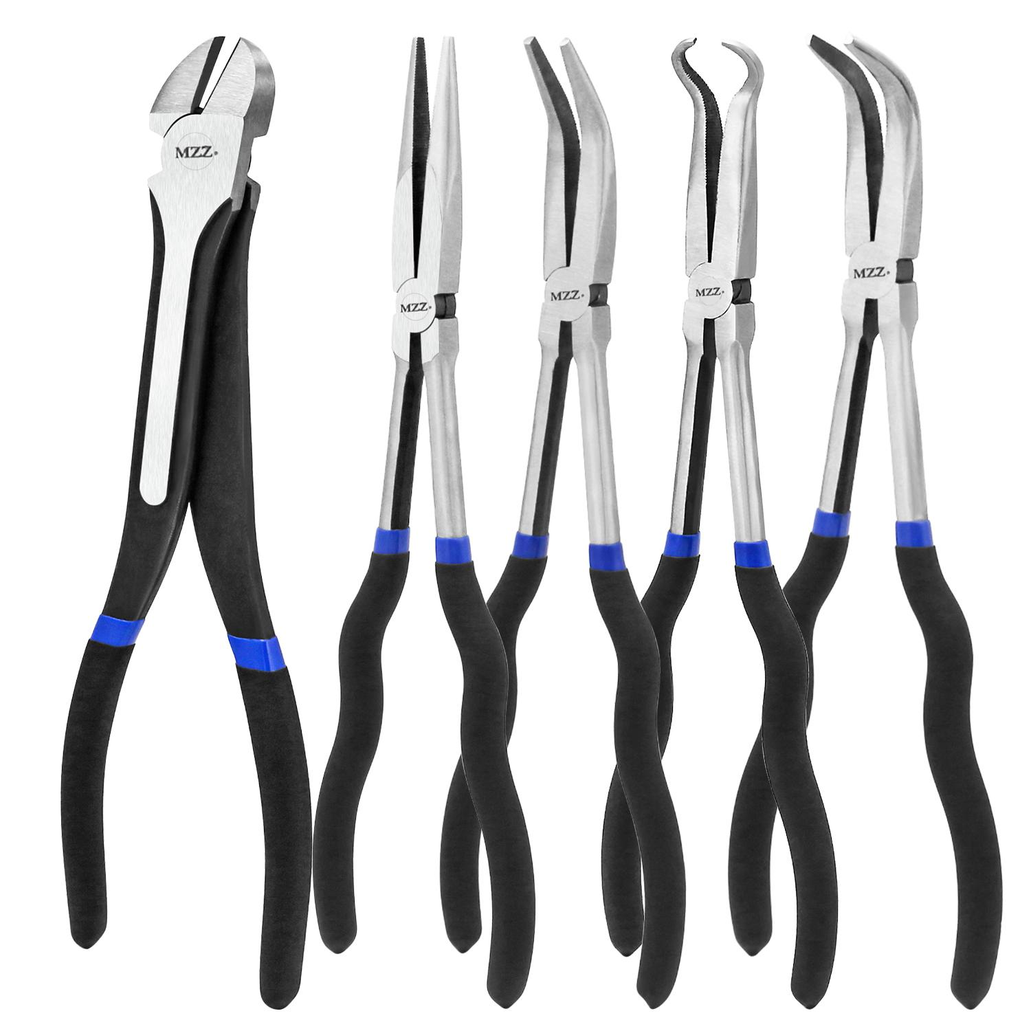 

Набор из 5 шт. 11-дюймовых экстрадлинных узкогубцев, Инструмент, Премиальная сталь CRV, для узких труднодоступных мест