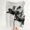 Art B Black A And W White A Art P Plant F Flower Throw Flannel Throw Blanket Suitable for Sofa Living Room Bedroom