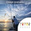 5Pcs Long Shot Spoon Baits Fishing Lures Treble Hook Metal Spoon Spinner Baits Sequins Crankbait Artificial Baits