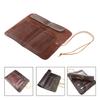 Portable Leather Knife Bag Roll Up Case Travel Tool Organizer for Outdoor Camping and Culinary Use