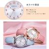 "Girls' Quartz Round Face Analog Watch with Arabic Numerals Daily Waterproof Cute Design for Women and Students Green"