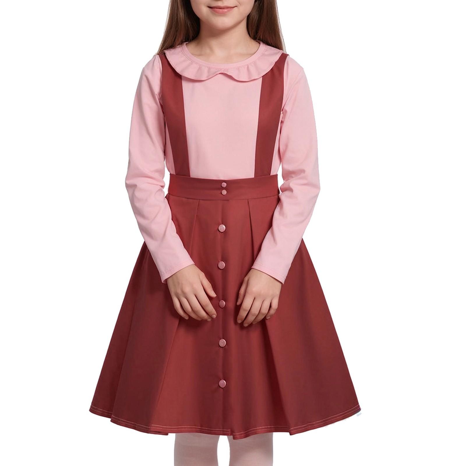 

Костюм Кукла Платья для девочек Длинный рукав Вечеринка Подарки для девочек 100 розовый