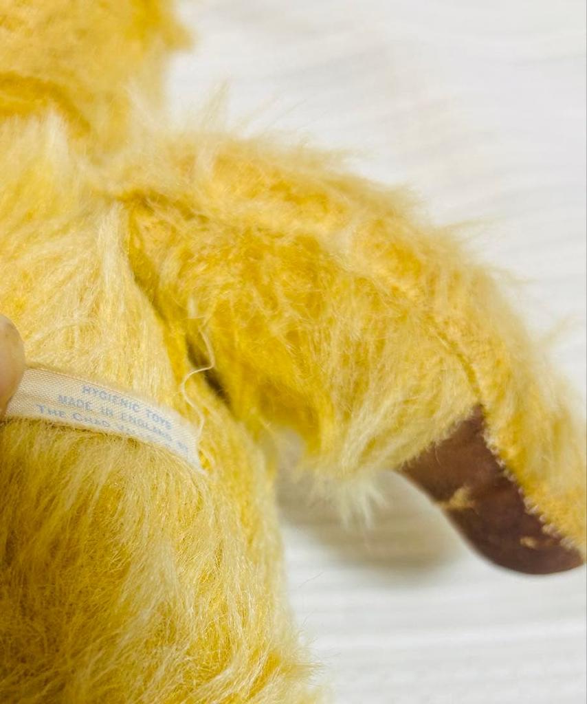 [USED] Chad Valley 1950s Vintage British Teddy Bear with Tag, 35cm