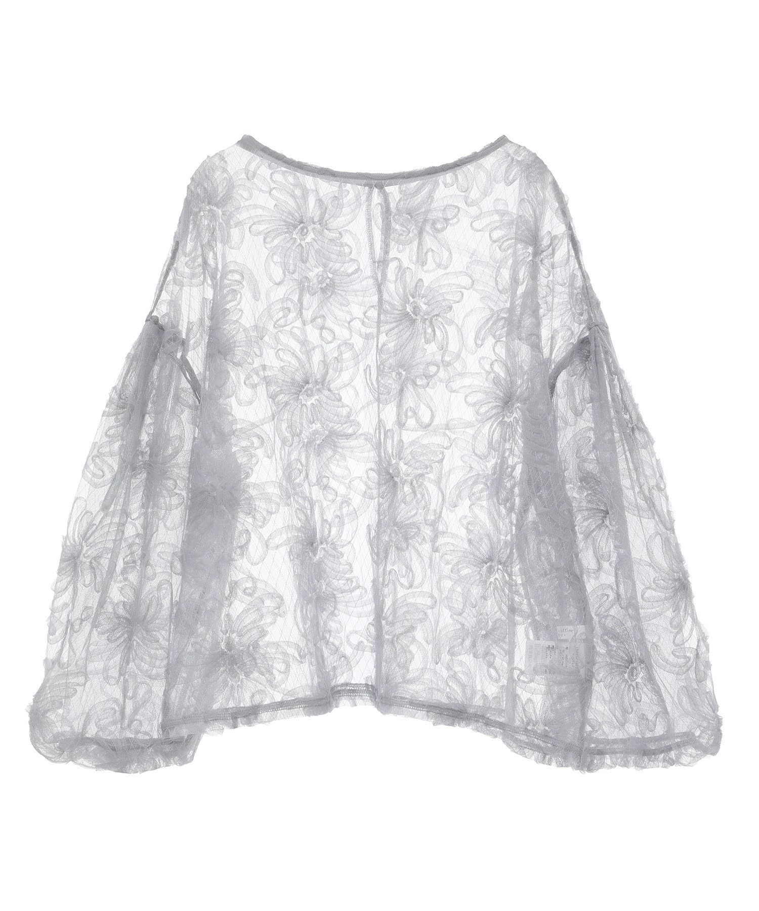 

Casual tulle layered blouse for light gray [Green Parks] women,