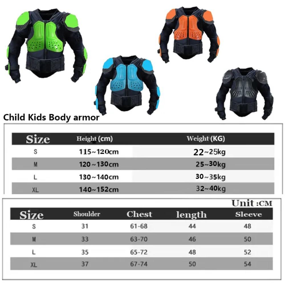 Giacca Protettiva Body Armor per Bambini e Ragazzi da Moto Motocross Ciclismo Downhill Attrezzatura Protettiva Moto Ciclismo Montagna Corpo Sicuro Armatura