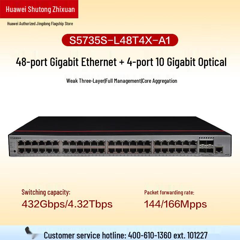 

Huawei S5735S-L48T4X-A1 Enterprise Managed Switch