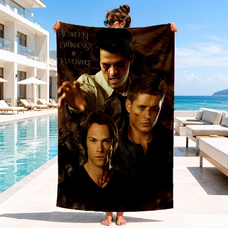 Super-natural Darkness Deliverance Beach Towel, Microfiber Beach Towel, Perfect For Pool, Beach, Travel, Home Decor Beach Party Fan gifts