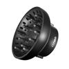 GIHALI Universal Hair Diffuser for Natural Curls and with Hair Dryer Attachment "Super Sturdy" 4.4cm-6.6cm, Waves, (Black Matte)