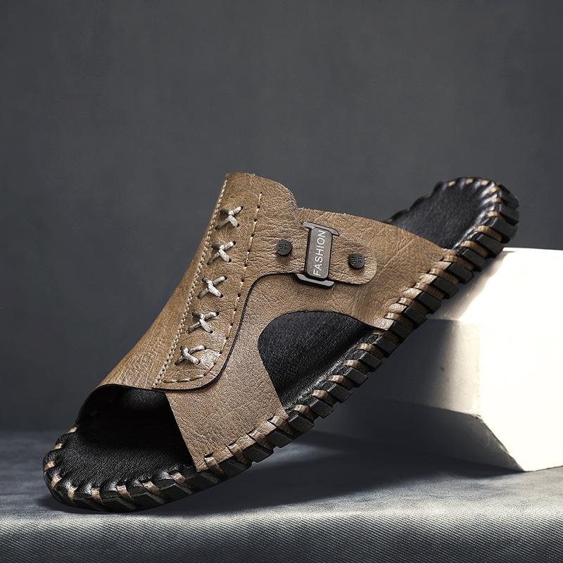 Fashion Outdoor Summer Half Shoes Comfortable Men's Sandal Leisure Beach Shoes for Men Hand-stitching Male Half Drag Quick Dry Slippers