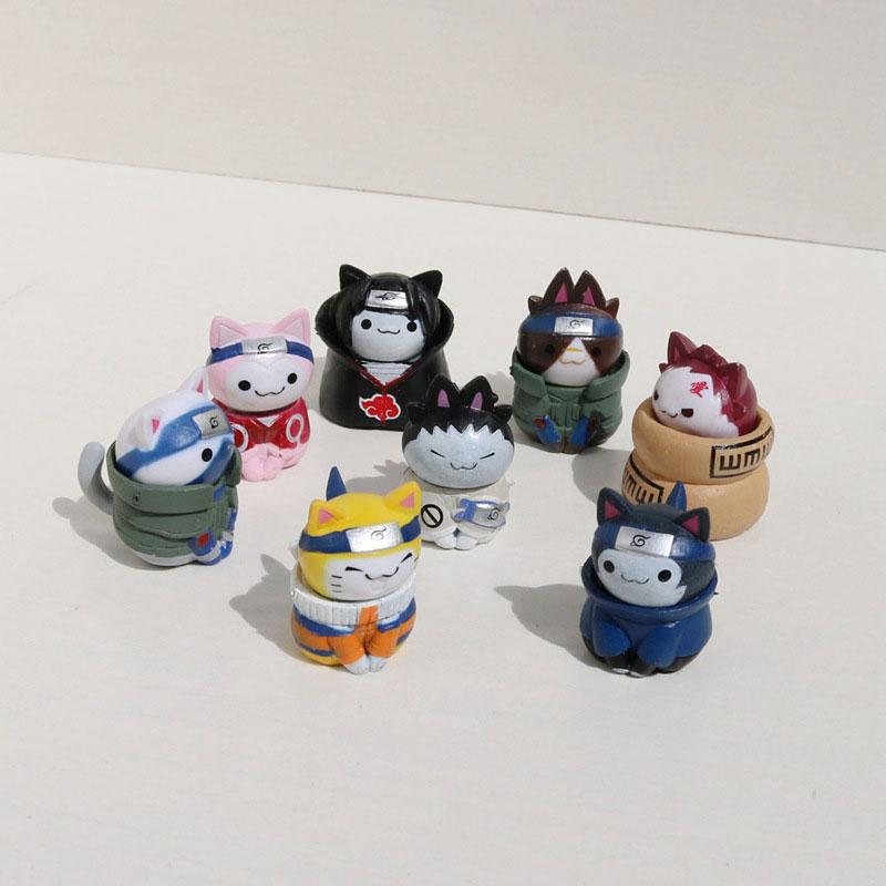 Set of 8 Pieces Naruto Figures Kakashi Uzumaki Naruto Haruno Sakura 3cm