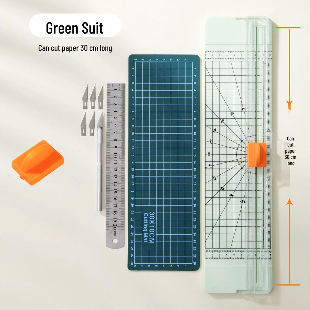 Dual Blade Portable Paper Cutter - Durable Sharp Craft & Office Knife for Students and Artists