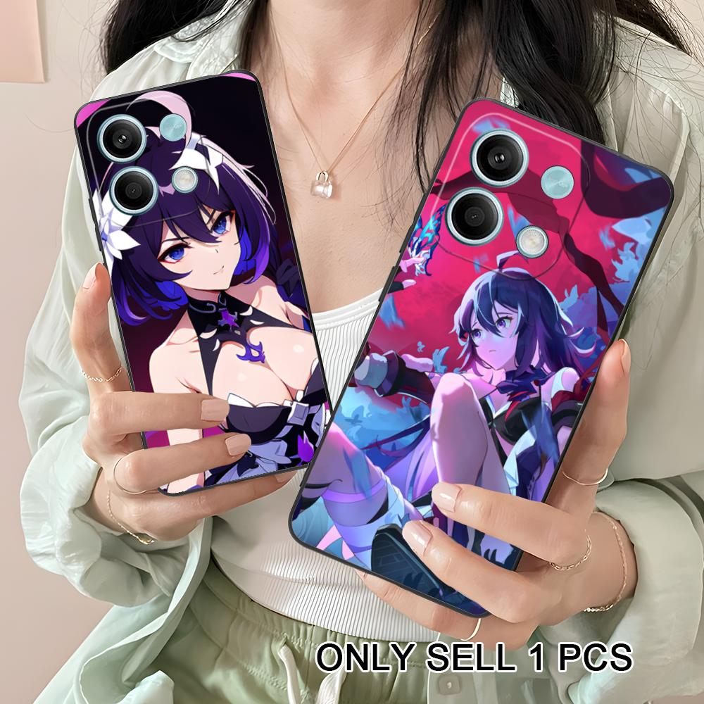 HSR Seele Matte TPU Mobile Phone Case for Xiaomi Redmi 15 14 13 12 A5 3 2 1 C Plus 4G 5G Colorful Printing Cover