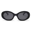 New Vintage Women Oval Sunglasses Designer Brand UV400 Protection Trendy Street Shades Eyewear Gafas De Sol