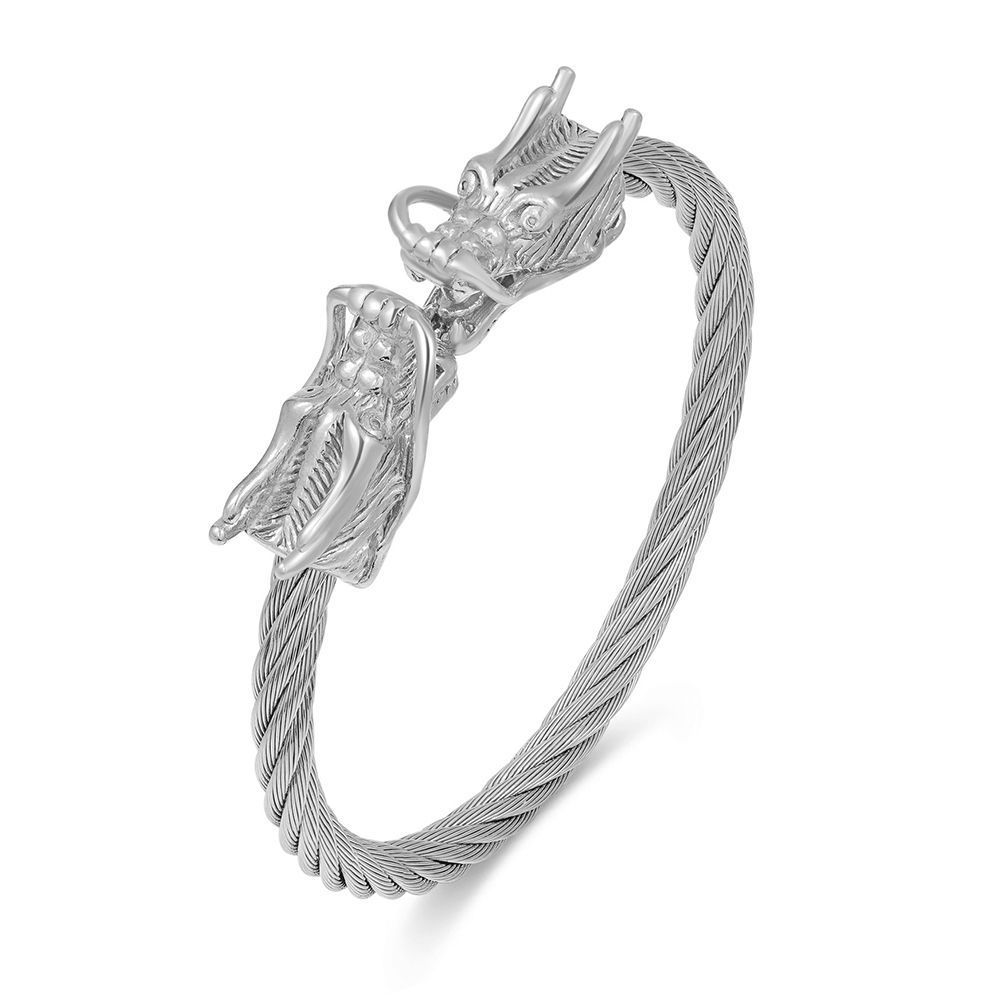 Titanium Steel Animal Bracelet With Open Cuff For Men And Women Fashion Accessory