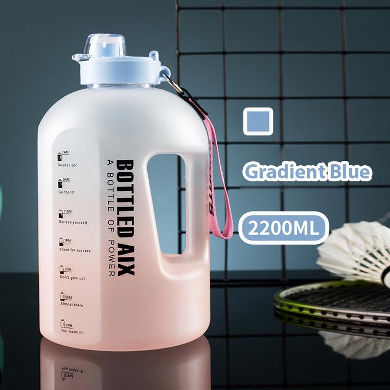 22L Sportovní láhev na vodu Prostorná 1galonová láhev na vodu s časovou stupnicí Plastová láhev bez BPA Pro venkovní aktivity Fitness pohár na vodu