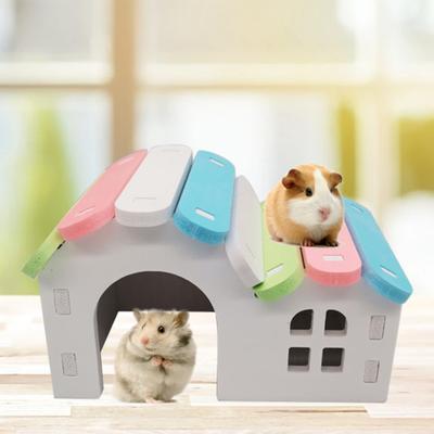 Hamster House Ventilated Design Pet Landscaping Leisure Hedgehog Hamster Villa Living Hut for