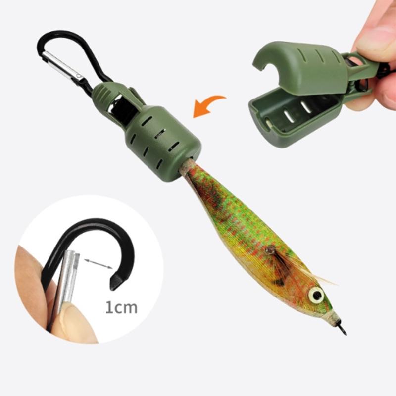 6Pcs Portable Squid Jig Hook Cover with Carabiner Squid Jig Baits Protector Squid Jig Fishing Tackle Easy to Use