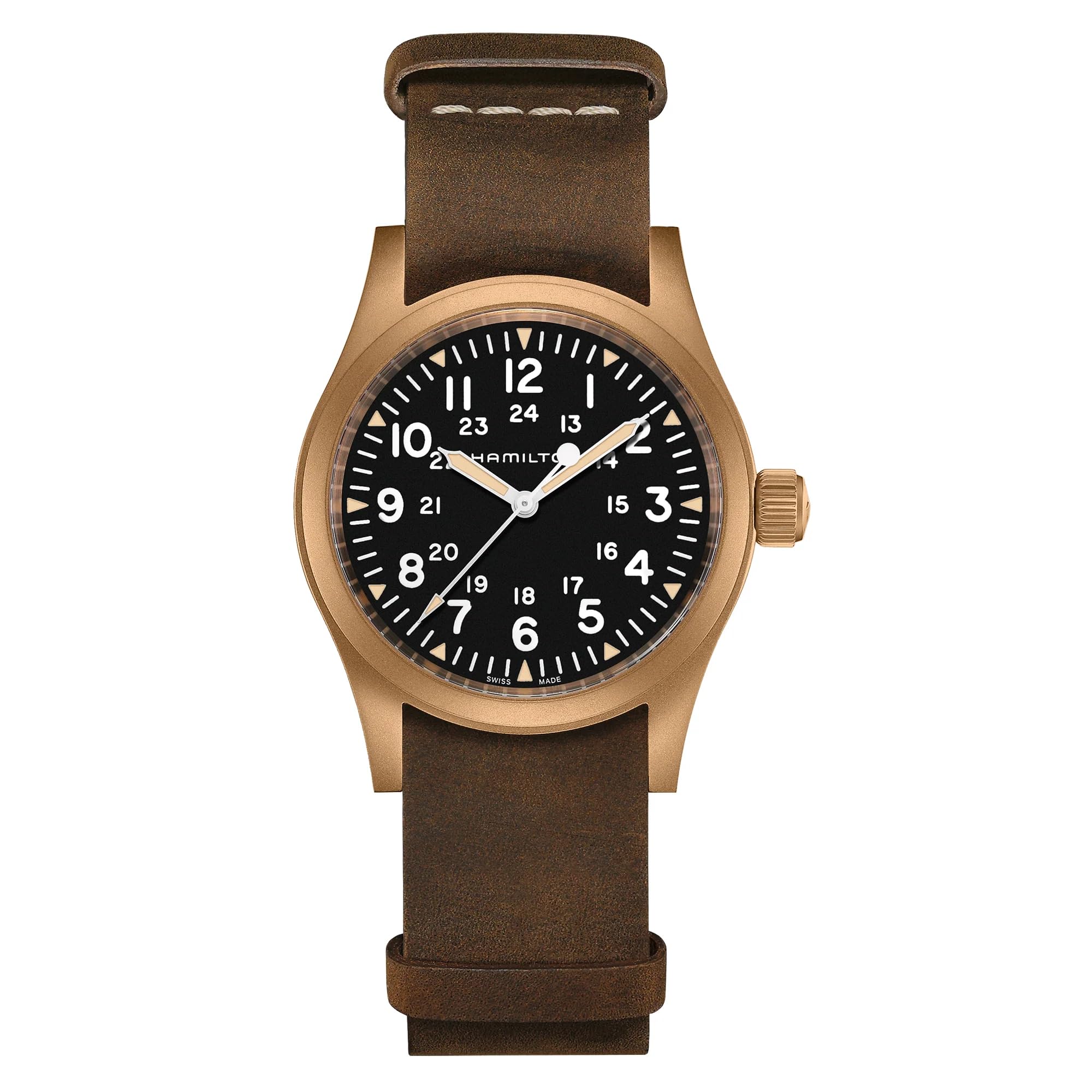 

HAMILTON Watch Khaki Field Mechanical Manual Winding H69459530 Bronze Case Power Reserve 80 Hours Genuine Product [Hamilton] Men s чорний