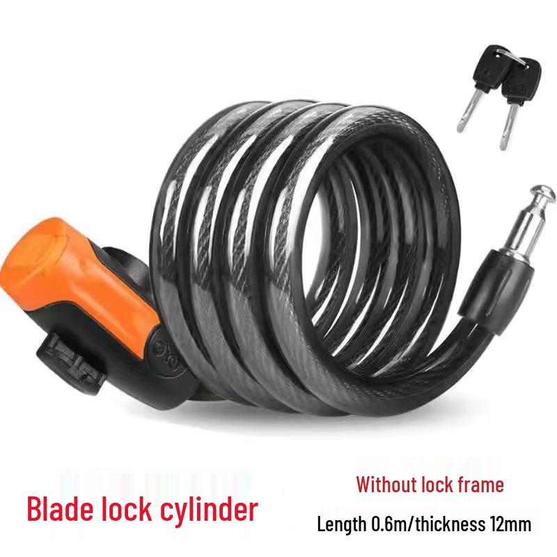 Portable Anti-Theft Bicycle Disc Lock with Steel Cable for Bikes and Electric Vehicles