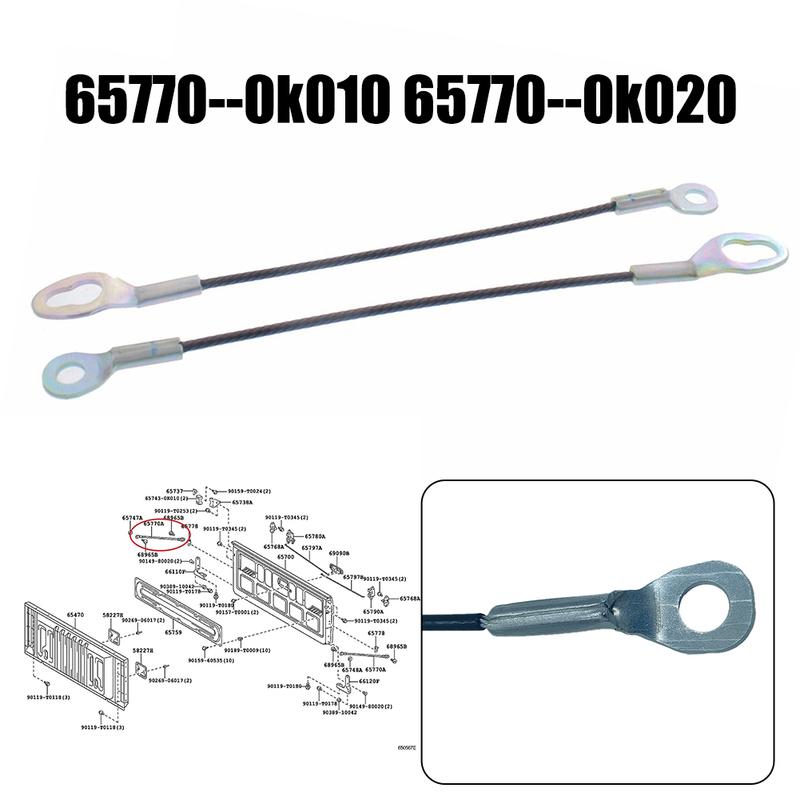 2Pcs Car Pickup Truck Tailgate Cables Rear Tail Gate Wire For Toyota Vigo 2005-2015 65770--0k010 Pickup Tailgate Pull Rope