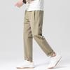 Three Dimensional Jacquard Plaid Skin-Friendly Tapered Men's Casual Pants