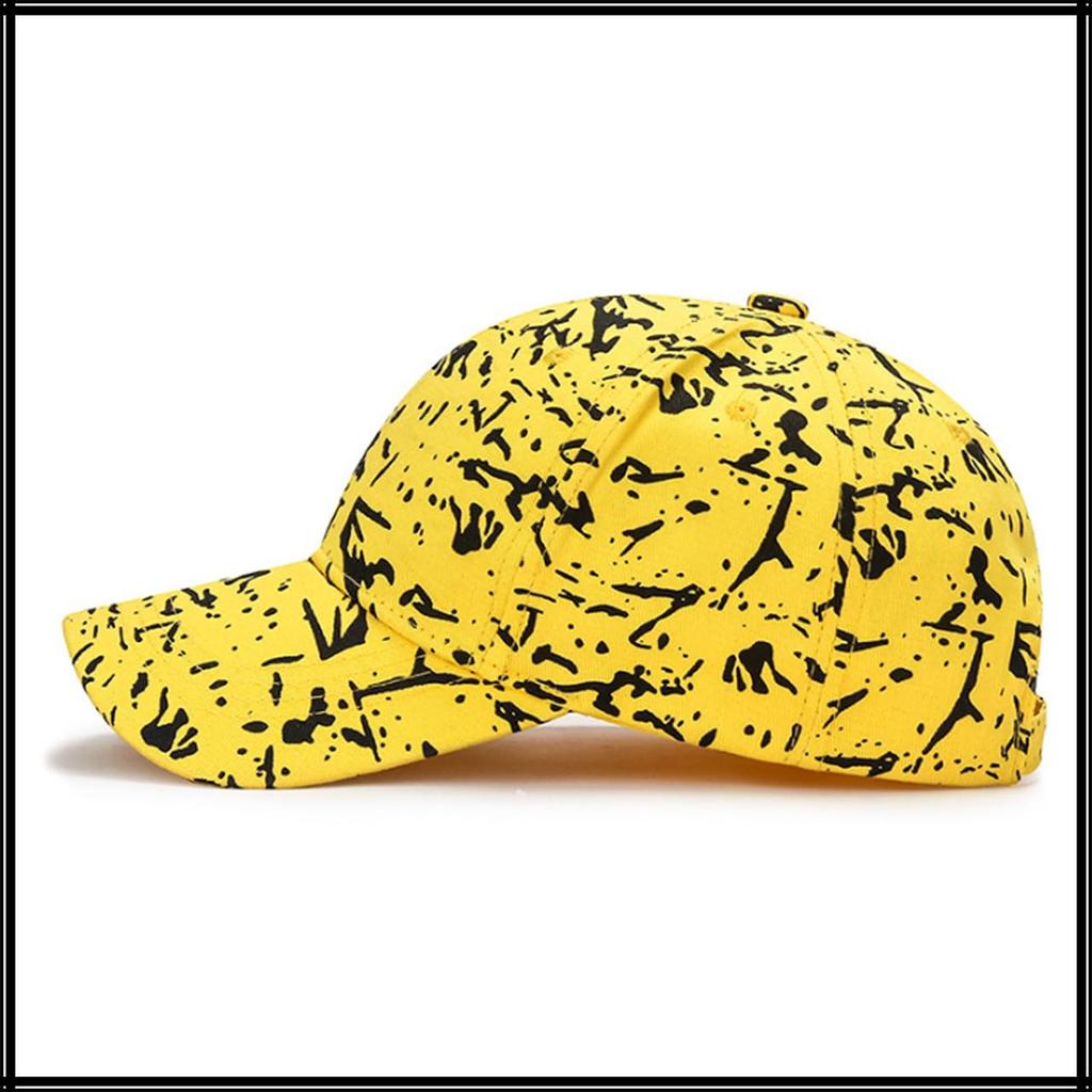 Baseball Striped CZ023 [White Fang] Hat, Cap, Pattern, Stylish, Fashionable, Cool, Men's, Women's, (Yellow)
