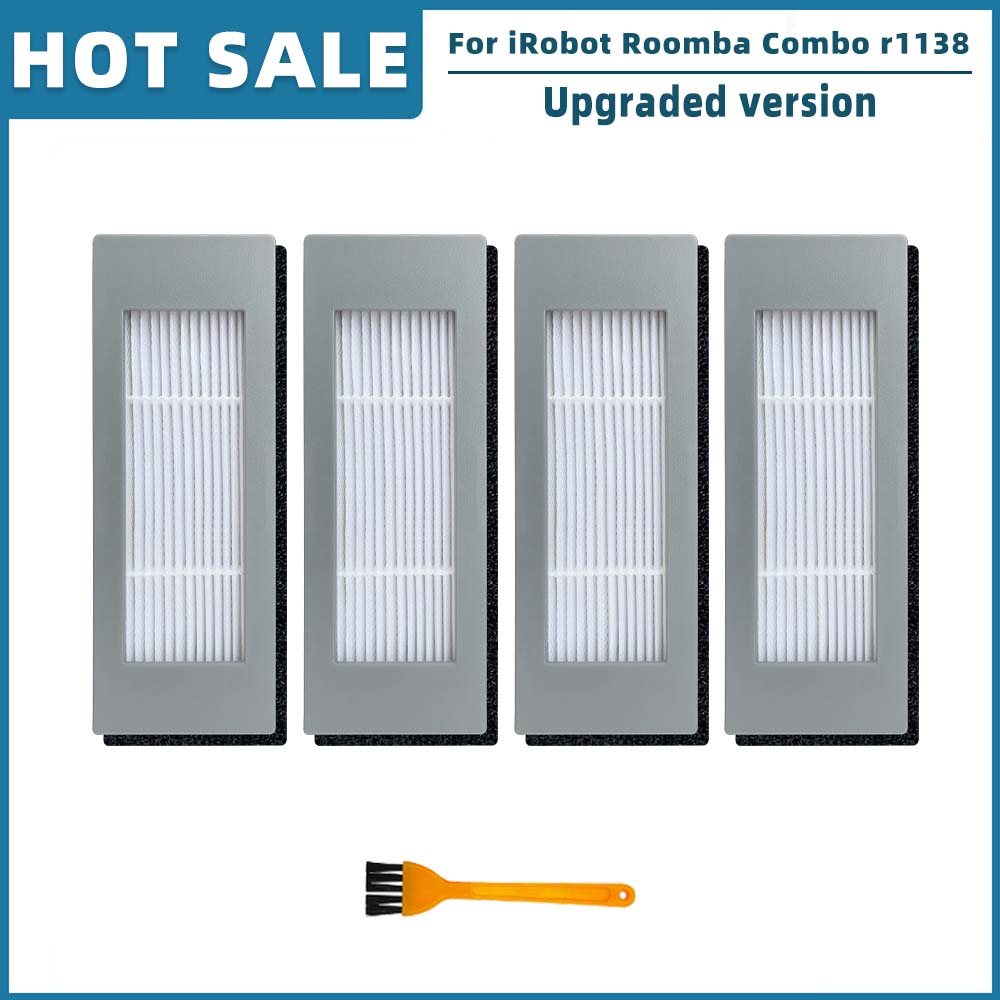 Compatible For iRobot Roomba Combo R1138 Robot Vacuum Cleaner Spare Parts Accessories Main Side Brush Hepa Filter Mop Rag Cloth