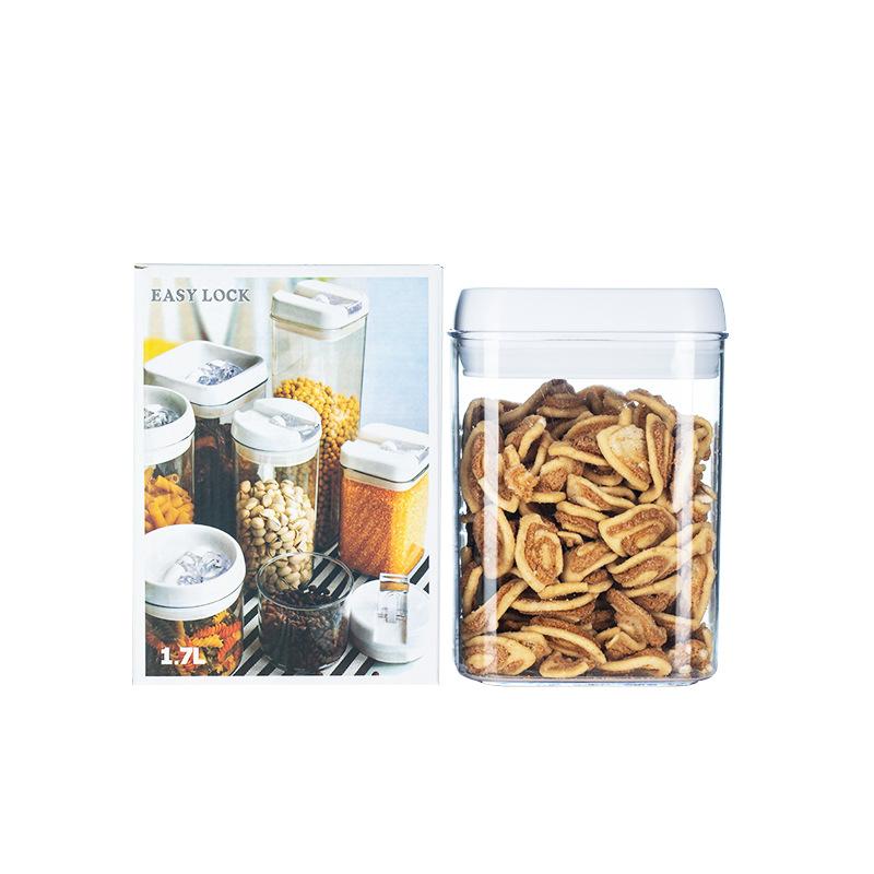 NOVÁ Utěsněná Nádoba Průhledná Skladovací Nádrž Skladovací Box Spona Více Specifikací Kuchyňská Skladovací Nádoba Utěsněná Odolná proti Vlhkosti