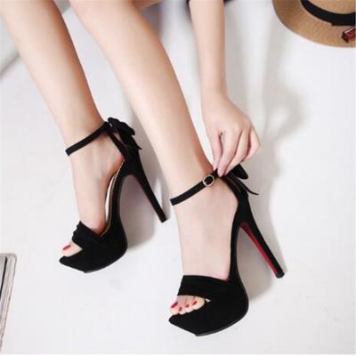 Summer Sexy Women 12cm High Heels 3 .5cm Platform Black Sandals Lady Gladiator Roman Sandles Prom Red Bottom Fetish Shoes