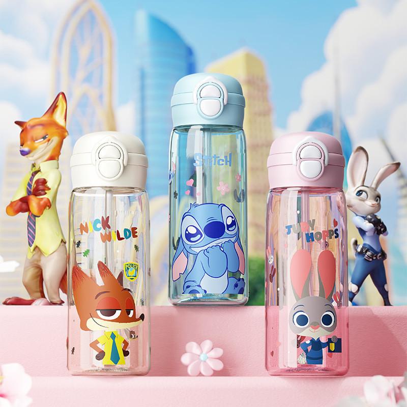 Disney Zootopia Judy And Nick Tritan Kids Water Bottle With Straw For School Use