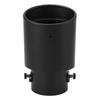 Punta de Tubo de Escape Aleación de Aluminio Negro Cepillado Punta de Escape Duradera Garganta Trasera Universal para Coche