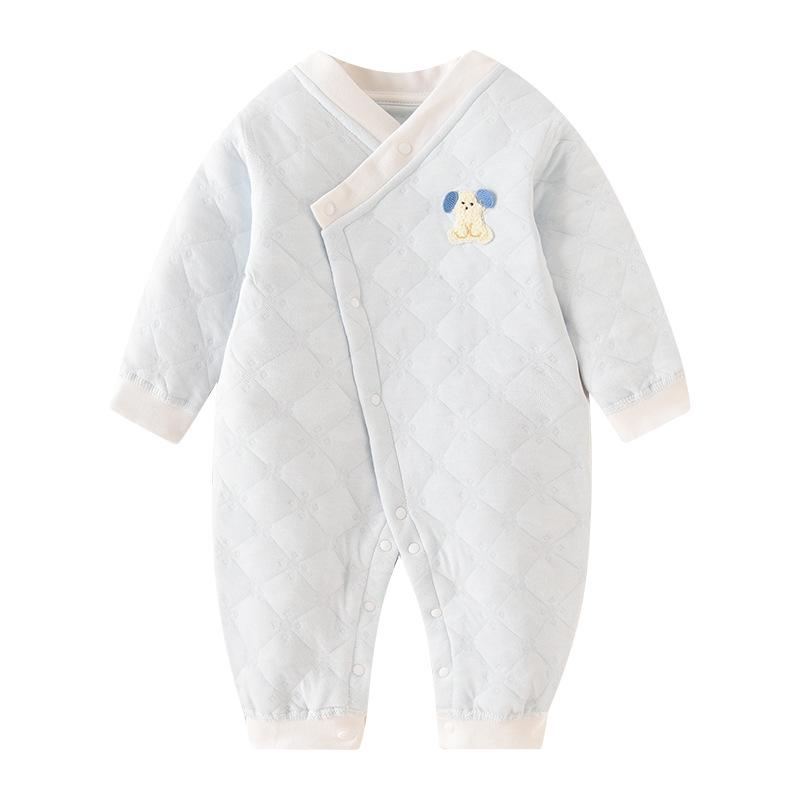 Quilted Baby Romper: Warm Cotton Onesie for Autumn & Winter