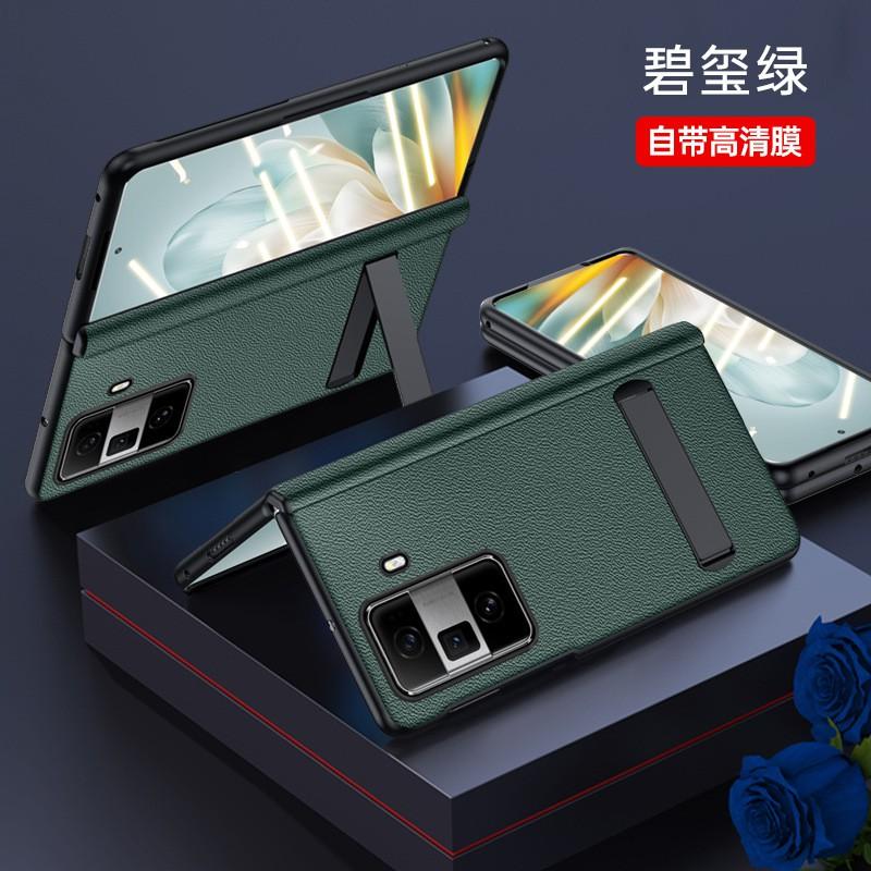 Premium Genuine Leather Flip Case Honor Magic Vs3 With Built-in Kickstand Magnetic Full Protection Screen Protector