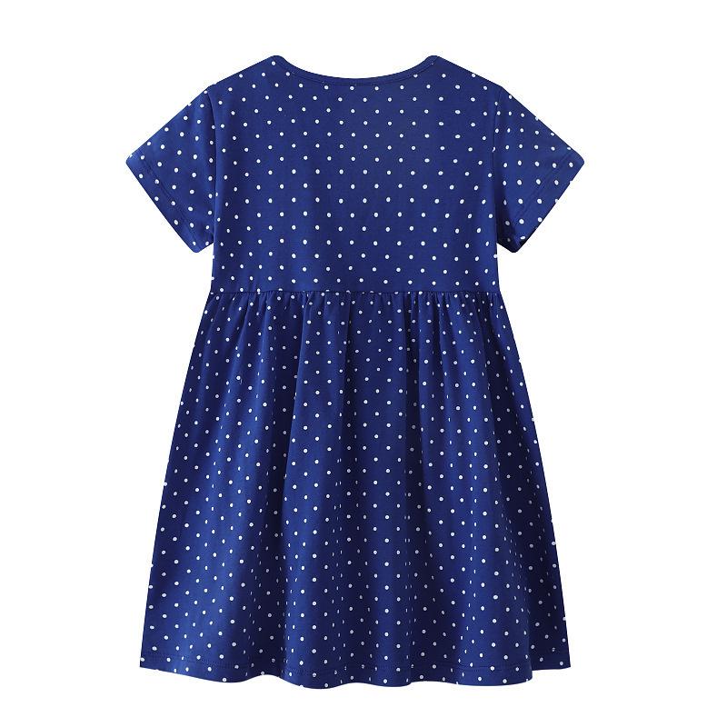 Unicorn Princess Short Sleeve Cotton Dress for Girls - Summer Wear