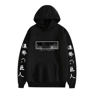 Attack On Titan Eren Yeager Graphic Printing Sweatshirts Autumn Winter Fleece Hoodies