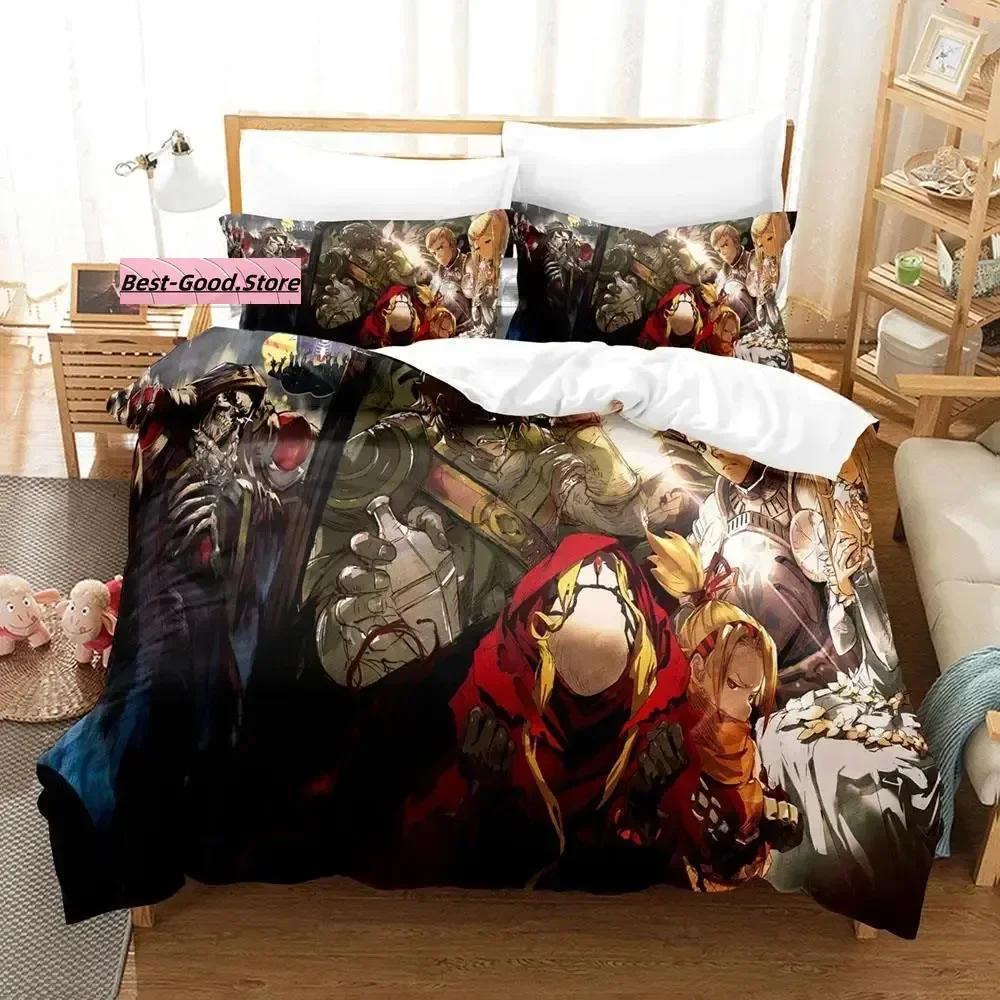 OVERLORD Bedding Set Single Twin Printed Bed Set With Pillowcase Bed Duvet Cover Soft Single Double Queen Super King Size