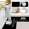 Tableware Pattern Kitchen Runner Rug Non-slip Doormat Kitchen Carpet Floor Mat  Entrance
