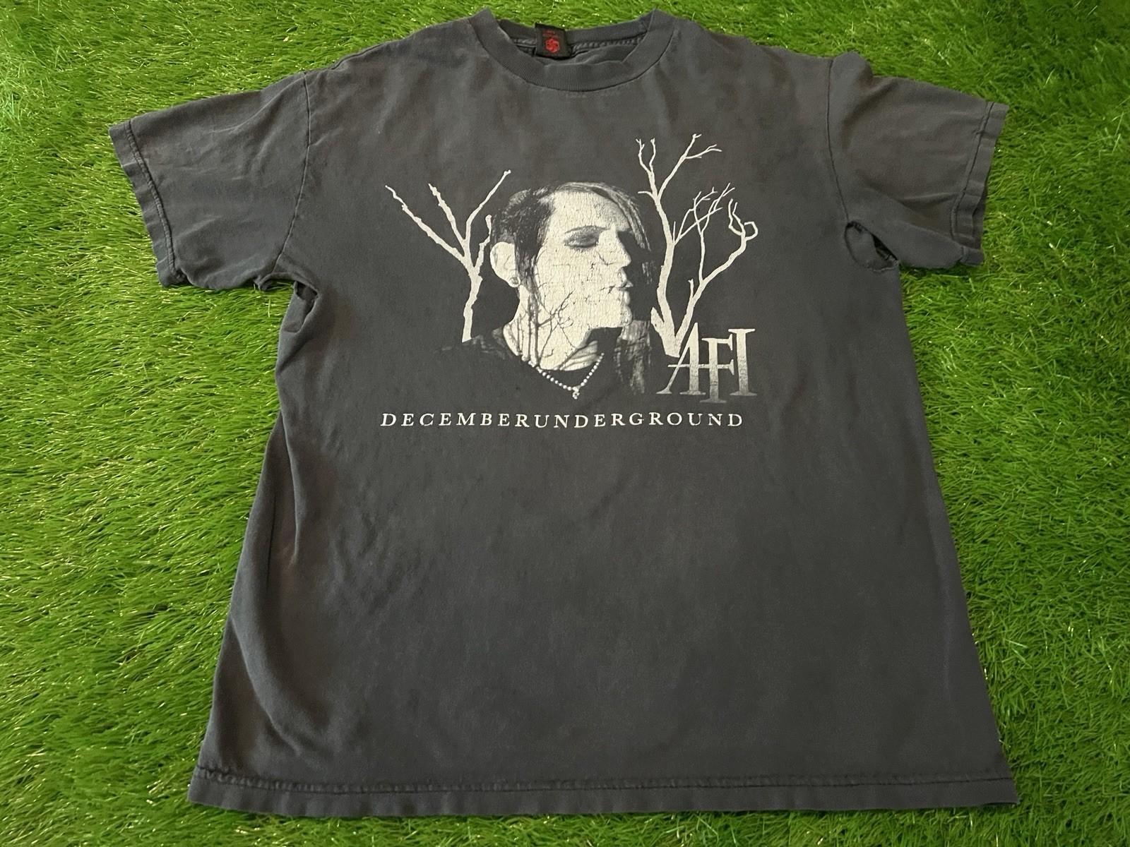 Original AFI December Underground Davey Havoc punk goth Cinder Block Tag MEDIUM Unisex T-Shirt XXXL