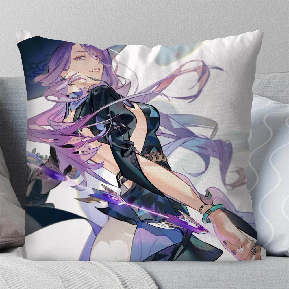 Jade Honkai Star Rail Anime Pillow Case Square Pillow Bedroom Sofa Leisure Comfort Cushion Car Living Room Home Decoration 40X40
