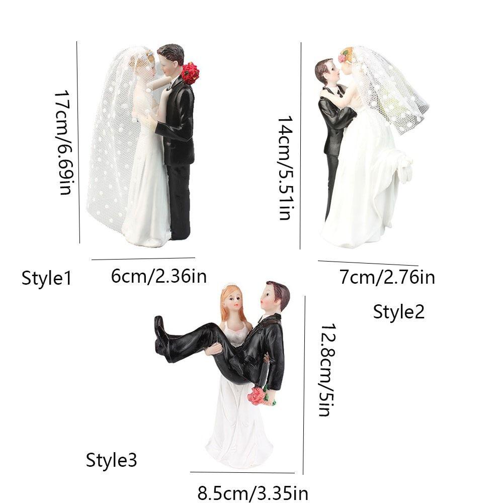Resin Couple Wedding Cake Topper Elegant Design Bride Groom Figurine  Wedding Party