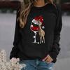Women's Long Sleeve Christmas Print Sweatshirt - 2026 European Collection