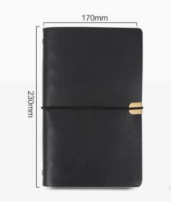 BazingaLife System Memo Business A5 Standard Business Office Office Heavy PU Graduation Brown High-end Planner, Notebook, Pad, Diary, Planner, Type,