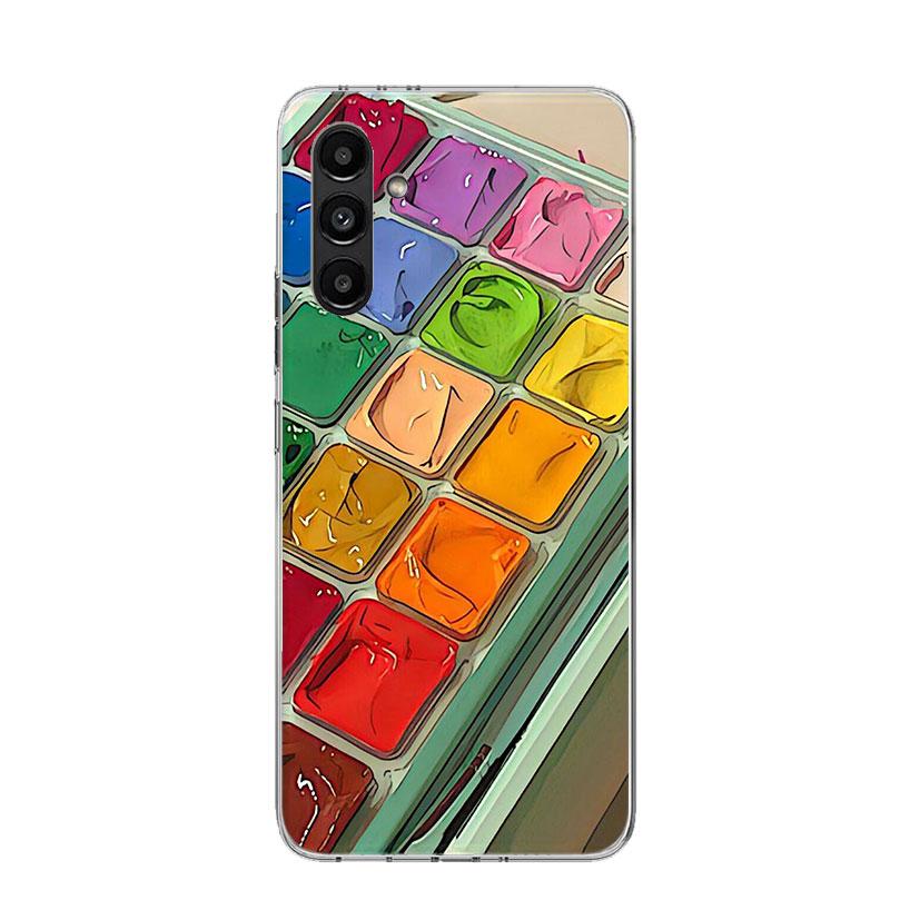 Watercolors Set Paint Palette Painting Box Case Phone Cover for Samsung Galaxy A17 A16 A15 A14 A13 A56 A55 A54 A53 A36 A35 A34 A