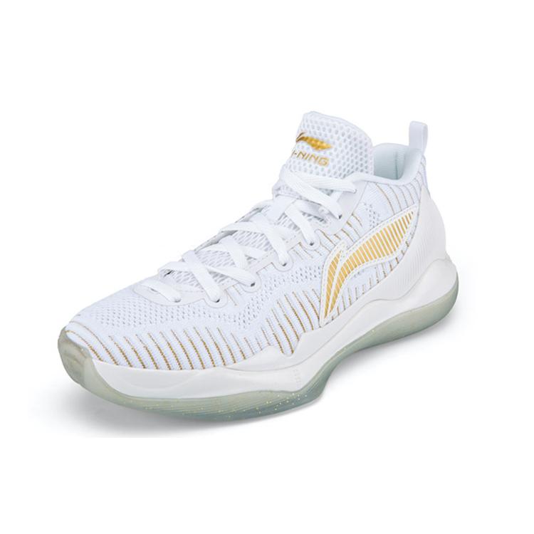 Li Ning YuShuai 11 Basketball Shoes Men's Low top White/Gold ABAM107-W