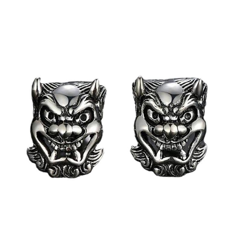 Pixiu Ohrstecker Herren Einzelohrringe Persönlichkeit Dominant Neuer Trend Nachtclub Retro