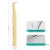 1 Pcs Golden Eyelash Extension Tweezers Stainless Steel 3D Precise Clip Eyelash Tweezers Eyelash Extension Supplies Suit Tools