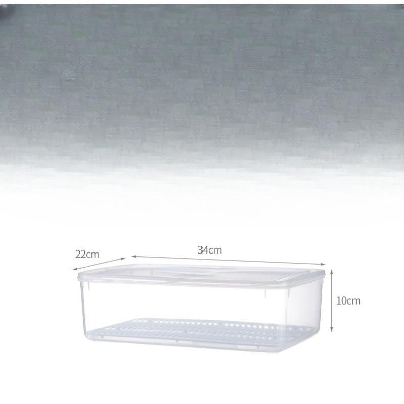 Abtropf-Aufbewahrungsbox, Kunststoff Große und Kleine Fischbox, Kühlschrank, Rechteckiger Kühlschrank für Meeresfrüchte und Gemüse, Kaltlagerbox