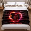Stoke City FC Printed Flannel Blanket Custom Name Text Soft Warm Throw For Bedroom Holiday Gift
