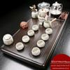 Automatic Solid Wood Kung Fu Tea Tray with Glass Bottom
