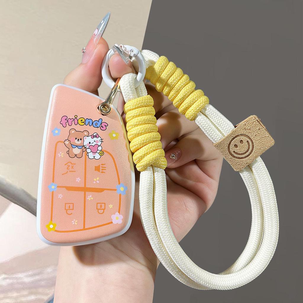 Universal Cartoon Key Case for All Buick Models: Excelle, Verano, GL8 - Bear Design